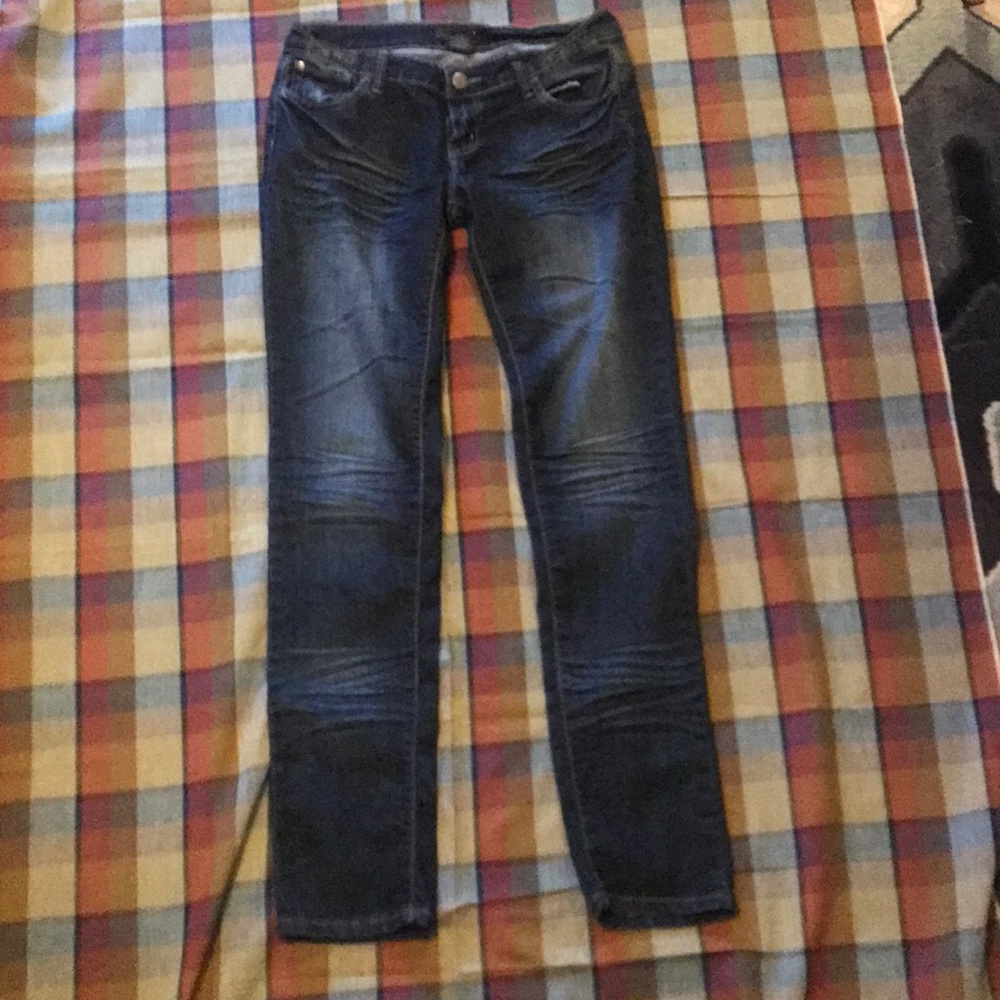 black Crystal size 9 dark skinny jeans